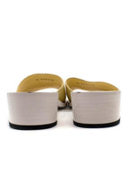 Chanel Yellow Leather Mule Sandals