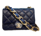 Chanel Navy Blue Funky Town Lambskin Shoulder Bag