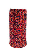 Pop Garden floral-print satin-crepe midi skirt