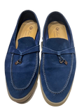 Loro Piana Blue Suede Summer Charms Walk Loafers