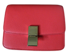 Celiné Red Leather Classic Mini Box Bag