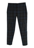 Chloe Dark Green Wool Check Trousers