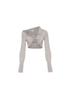 Striped Silk Crop Top