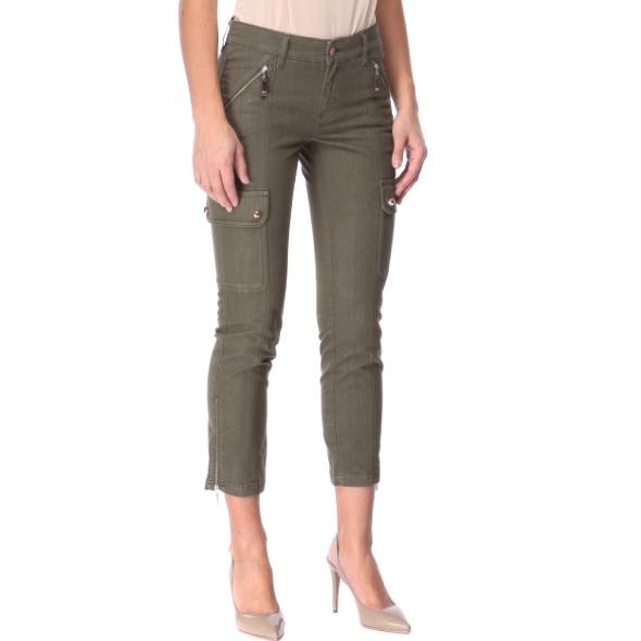 Escada Cropped Khaki Jeans