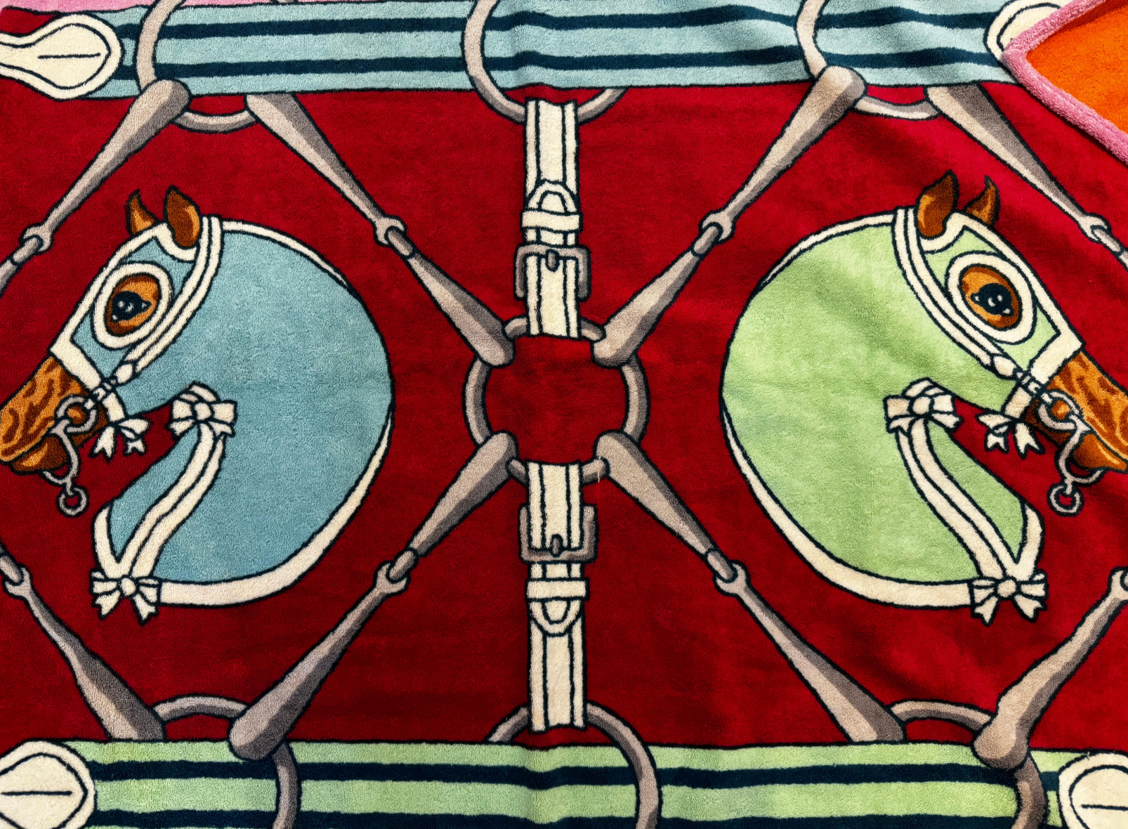 Hermes Horse Print Beach Towel