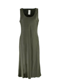 Marina Rinaldi Green Satin Midi Dress