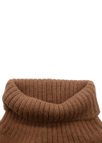 Purdey Camel Turtle Neck Alpaca Knit Shrug