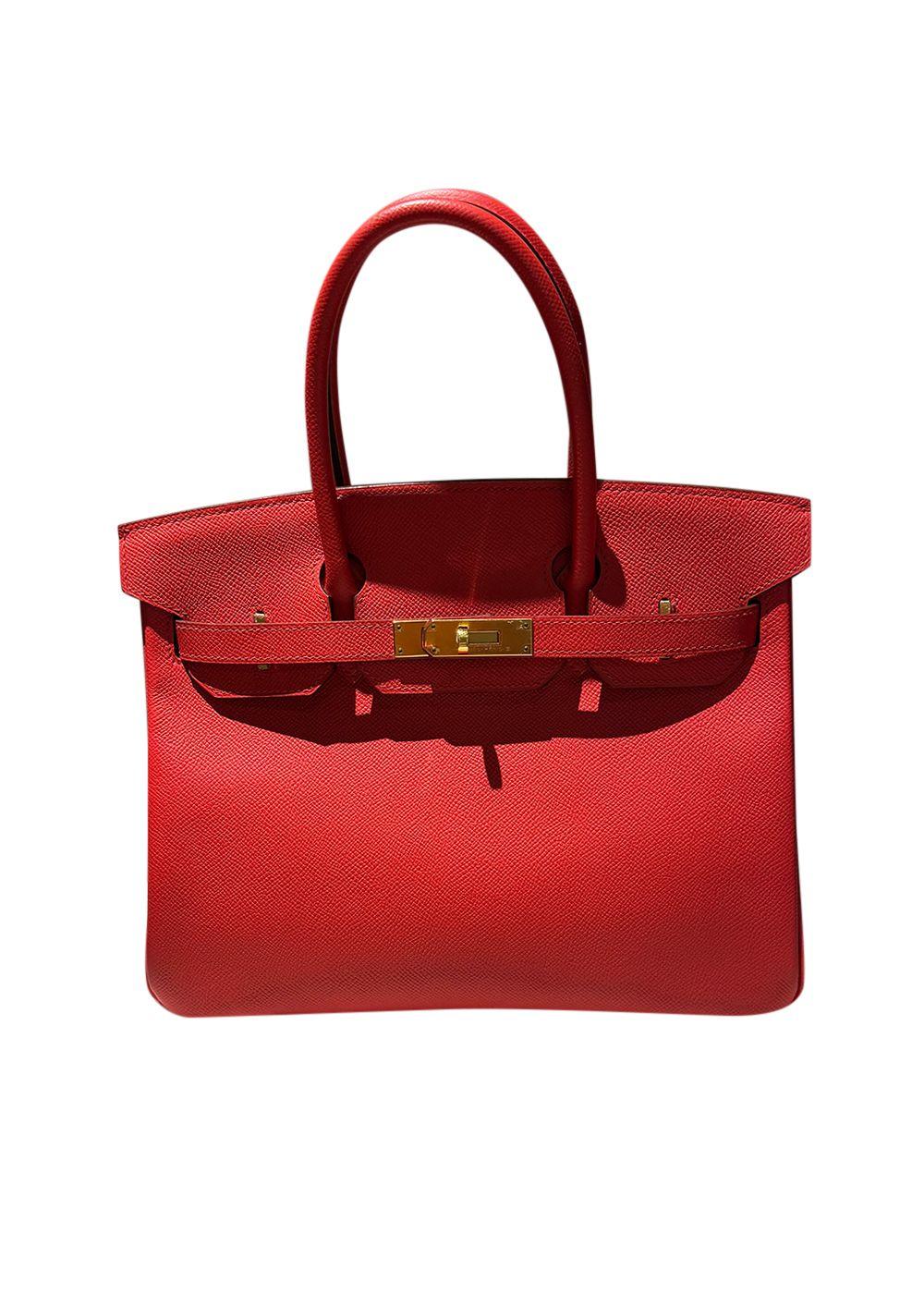 Hermes Birkin 30 Retourne in Rouge Tomate Epsom Leather with Gold Hardware