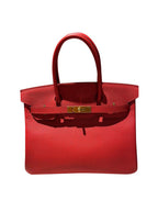 Hermes Birkin 30 Retourne in Rouge Tomate Epsom Leather with Gold Hardware