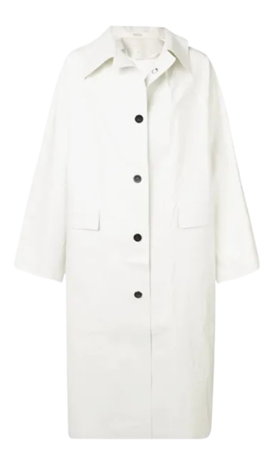 Pause KASSL Edition White Single Breasted Trench Coat