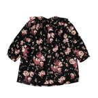 Black Floral Fil Coupe Dress