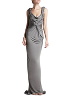 Donna Karan Braided Front Twist Gown