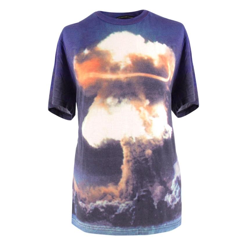 Christopher Kane Blue Atomic Bomb-Print T-shirt