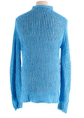 Jil Sander Blue Knitted Linen Jumper