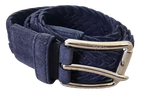 Tod's Blue Suede Plaited Belt