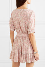 Faithfull the Brand Marigot Pink Floral Dress