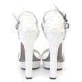 Karina IK White heeled platform sandals