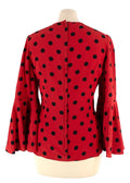 Dolce & Gabbana Red and Black Polka Dot Blouse