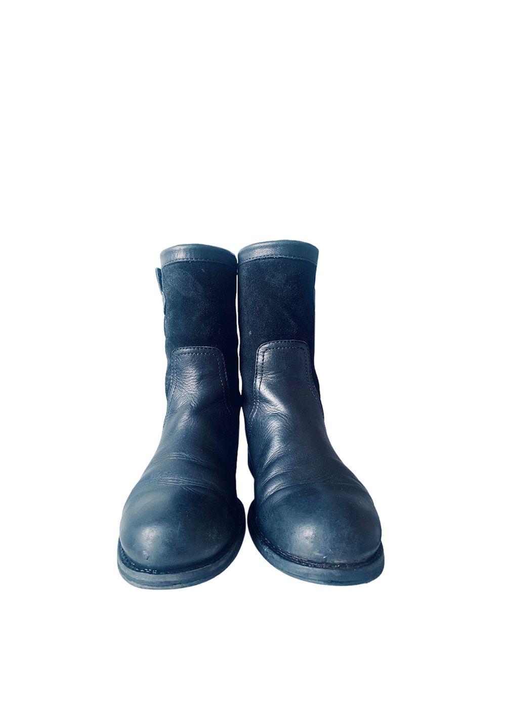 Black Suede & Shearling Dante Boots