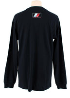 Coloured Logo Printed Black Cotton Long Sleeve T-shirt