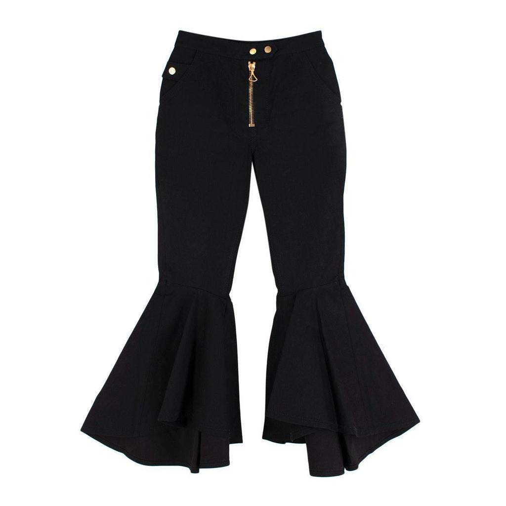 Black Denim Flared Jeans