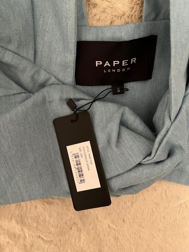 Paper London Plage Twist Top in Nichol Blue