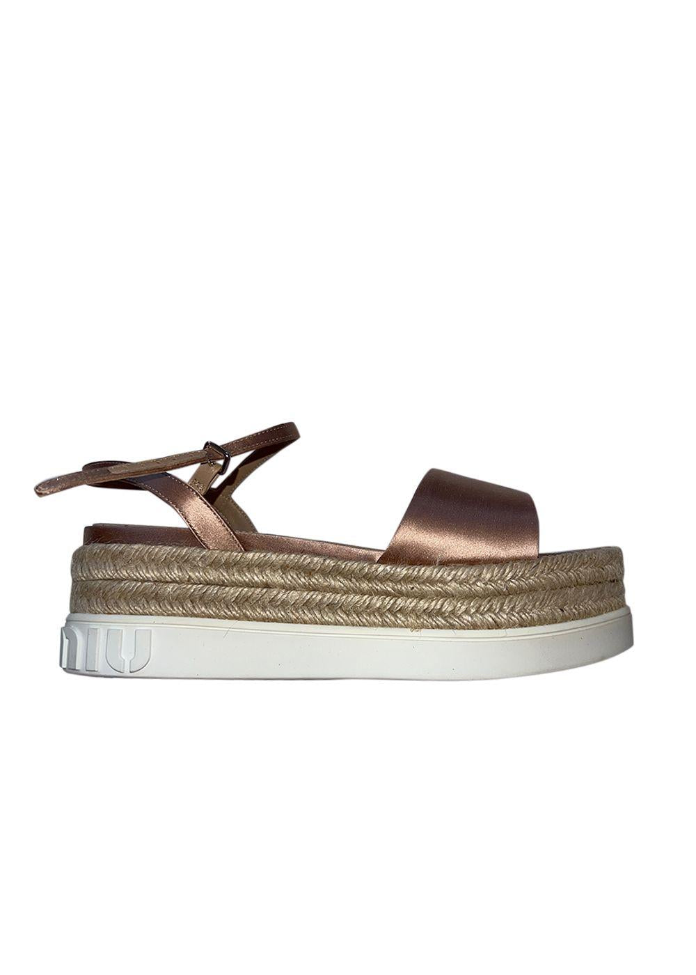 Miu Miu Platform Espadrille Sandals