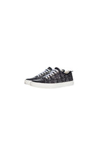 Black & white tweed low top trainers