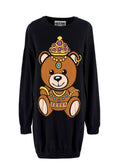 Moschino Couture Black Bear Long Knit Dress