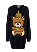 Moschino Couture Black Bear Long Knit Dress