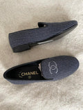 Chanel Striped Room Service CC Loafers