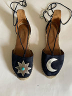 x Poppy Delevingne Midnight Flat Espadrilles