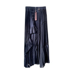 High by Claire Campbell Navy Pleated Midi Skirt