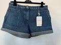 Valentino Denim Cuffed Shorts