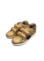 Gucci Gold Fur Lined Sneakers