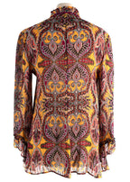 Etro Multi Coloured Floral Silk Blouse