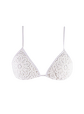 Borgo De Nor x Talia Collins White Crochet Divona Tie Bikini