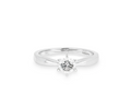 platinum & brilliant cut white diamond solitaire ring 52.5EU