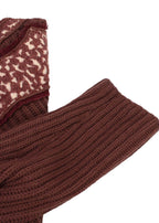 Bottega Veneta Ribbed Knit Dark Rose Cashmere Cardigan