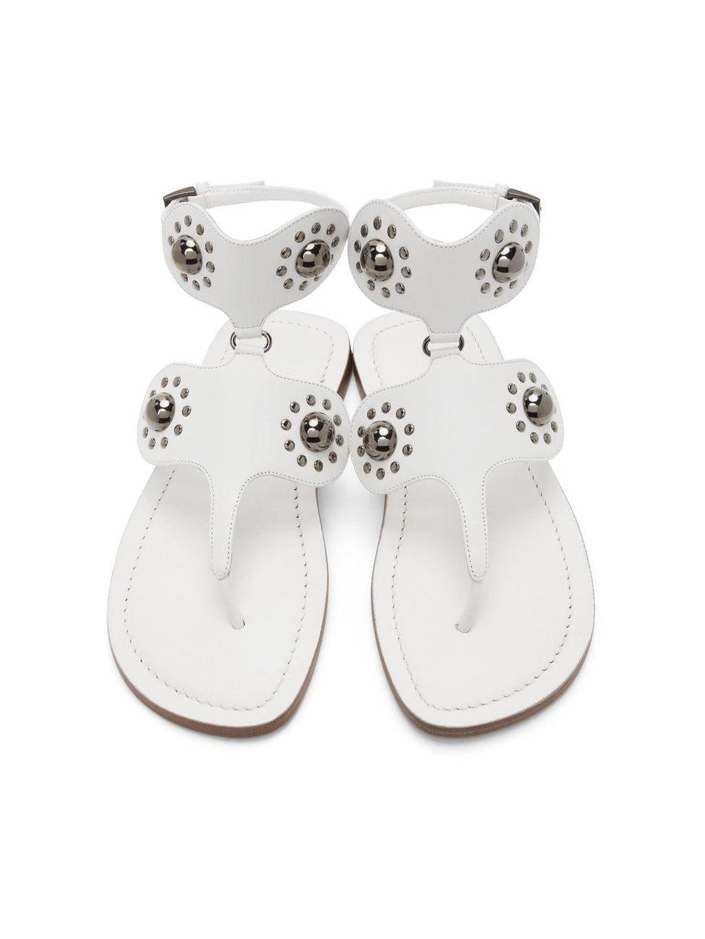 Alaia White Studded Sandals