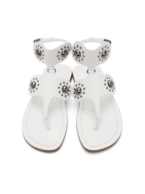 Alaia White Studded Sandals