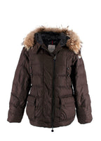 Moncler Brown Puffer Jacket with Fur Trim