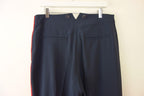 Navy Tailored Trousers with Red Side Stripe
