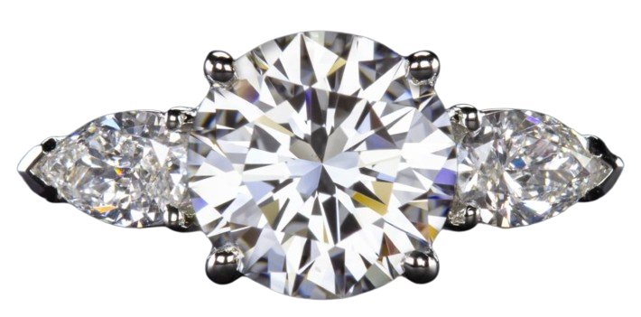 Verde 2ct IGI Certified Lab-grown Round Cut Diamond Ring