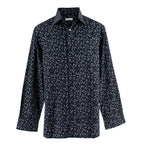 Donato Liguori Navy Abstract Flower Print Shirt