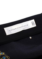 Victoria Beckham Black Embellished Earring Skirt