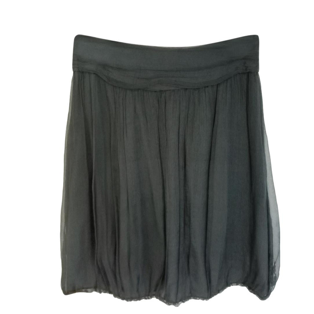 Burberry Black Chiffon Pleated Skirt