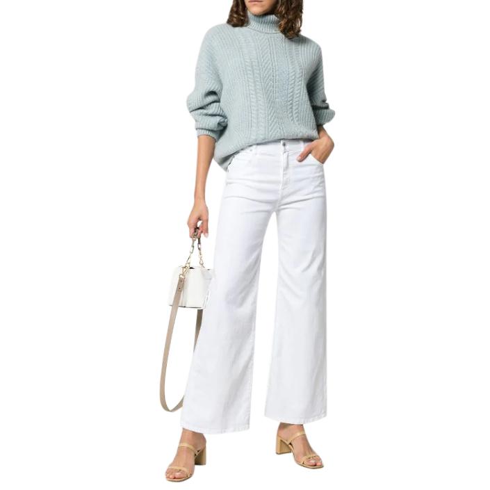 Eve Denim White Charlotte Wide Leg Culottes