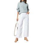 Eve Denim White Charlotte Wide Leg Culottes