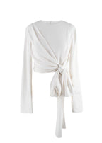 16Arlington White Long Sleeve Bow Tie Blouse